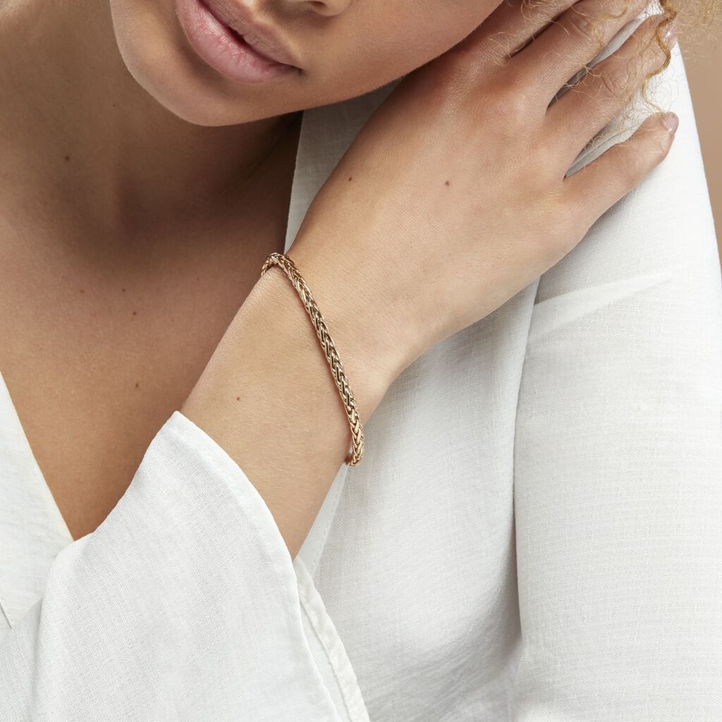 Bracelet Plaque Or Jaune Avelyne - Bracelets chaîne Femme | Histoire d’Or