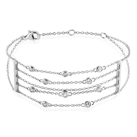 Bracelet Argent Blanc Edvard Oxydes De Zirconium - Bracelets Femme | Histoire d’Or