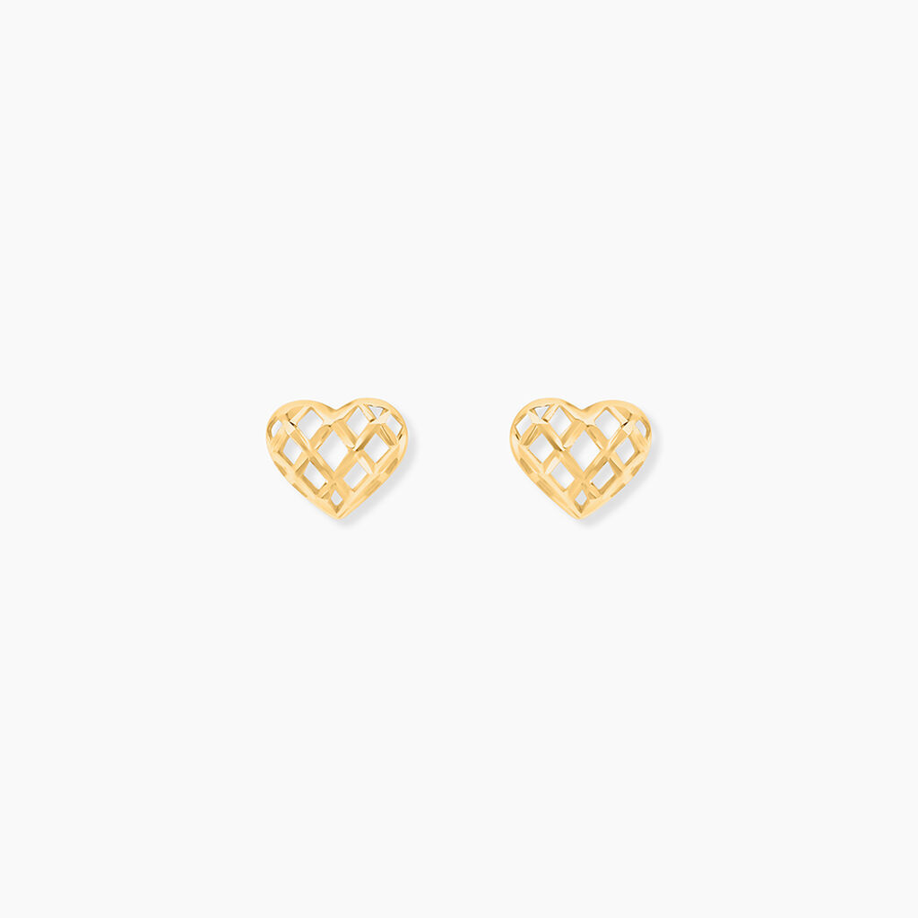 Boucles D'oreilles Puces Or Jaune Cicolluis - Clous d'oreilles Femme | Histoire d’Or