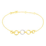 Bracelet Lutzele Or Bicolore Oxyde De Zirconium - Bracelets Femme | Histoire d&rsquo;Or