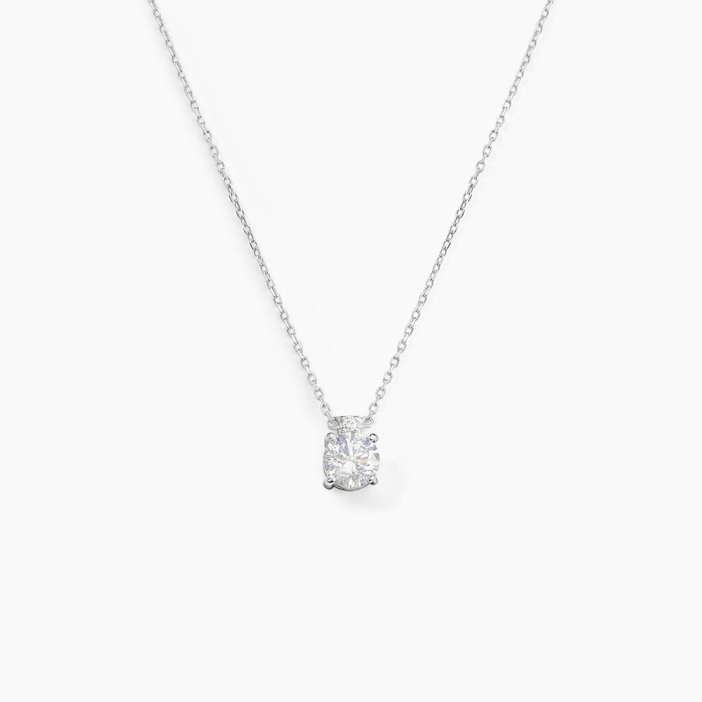 Collier Zilda Or Blanc Oxyde De Zirconium - Colliers Femme | Histoire d’Or