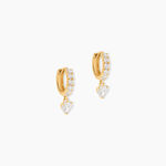 Cr&eacute;oles Tudor Or Jaune Oxyde De Zirconium - Boucles d'oreilles cr&eacute;oles Femme | Histoire d&rsquo;Or