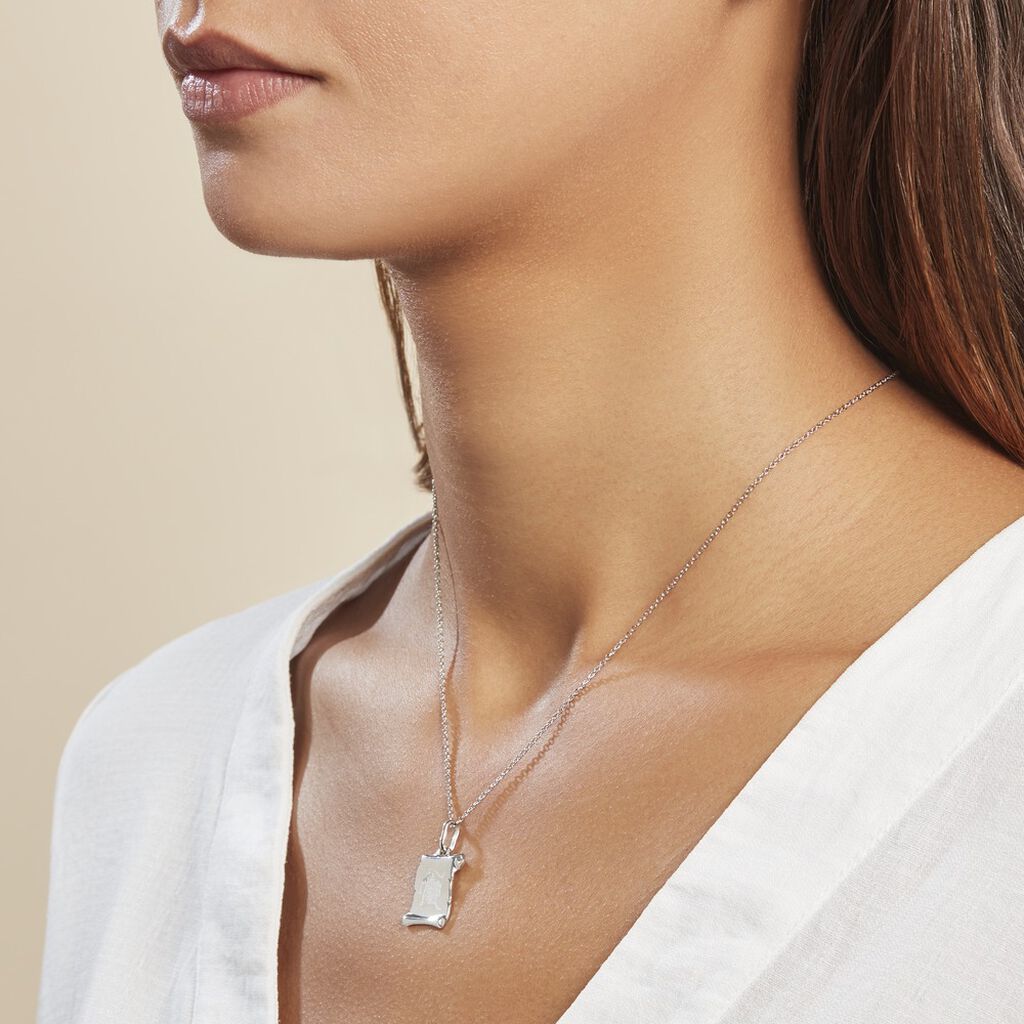 Pendentif Zodiaque Parchemin Argent Blanc - Pendentifs Zodiaque Famille | Histoire d’Or
