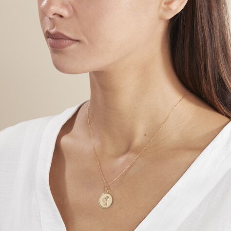 Pendentif Vierge Rond Or Jaune - Pendentifs Baptême Famille | Histoire d’Or