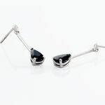 Boucles D'oreilles Pendantes Goutte Or Blanc Saphir - Boucles d'oreilles pendantes Femme | Histoire d&rsquo;Or