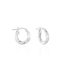 Créoles Argent Blanc Diane