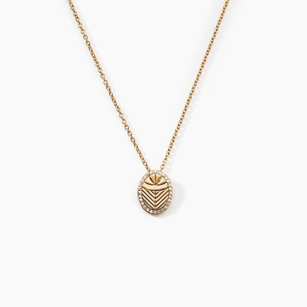 Collier Dixie Plaqu&eacute; Or Dor&eacute; Oxyde De Zirconium - Colliers fantaisie Femme | Histoire d&rsquo;Or