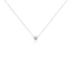 Collier Swanny Argent Blanc Oxyde De Zirconium - Colliers fantaisie Femme | Histoire d&rsquo;Or