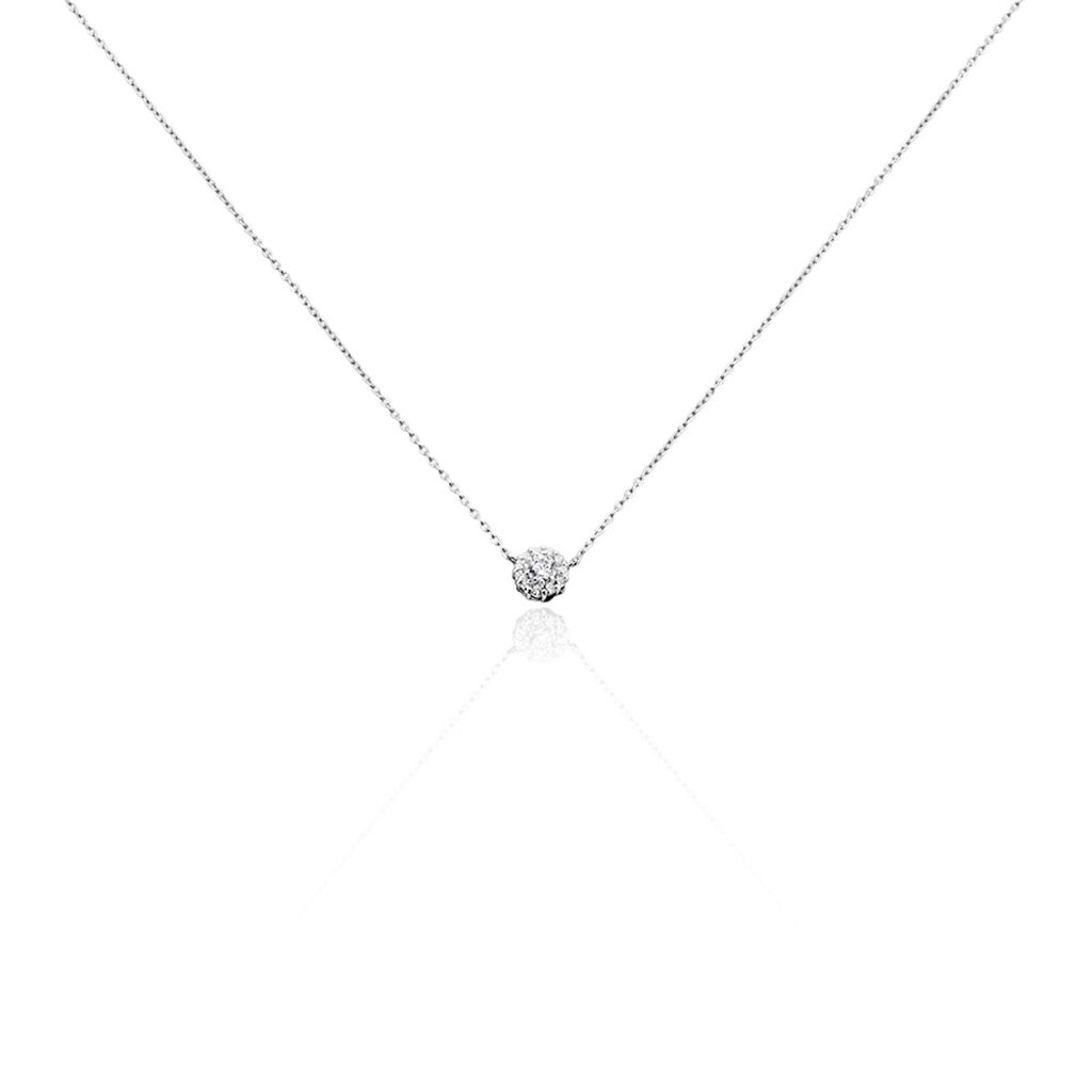 Collier Swanny Argent Blanc Oxyde De Zirconium - Colliers fantaisie Femme | Histoire d’Or