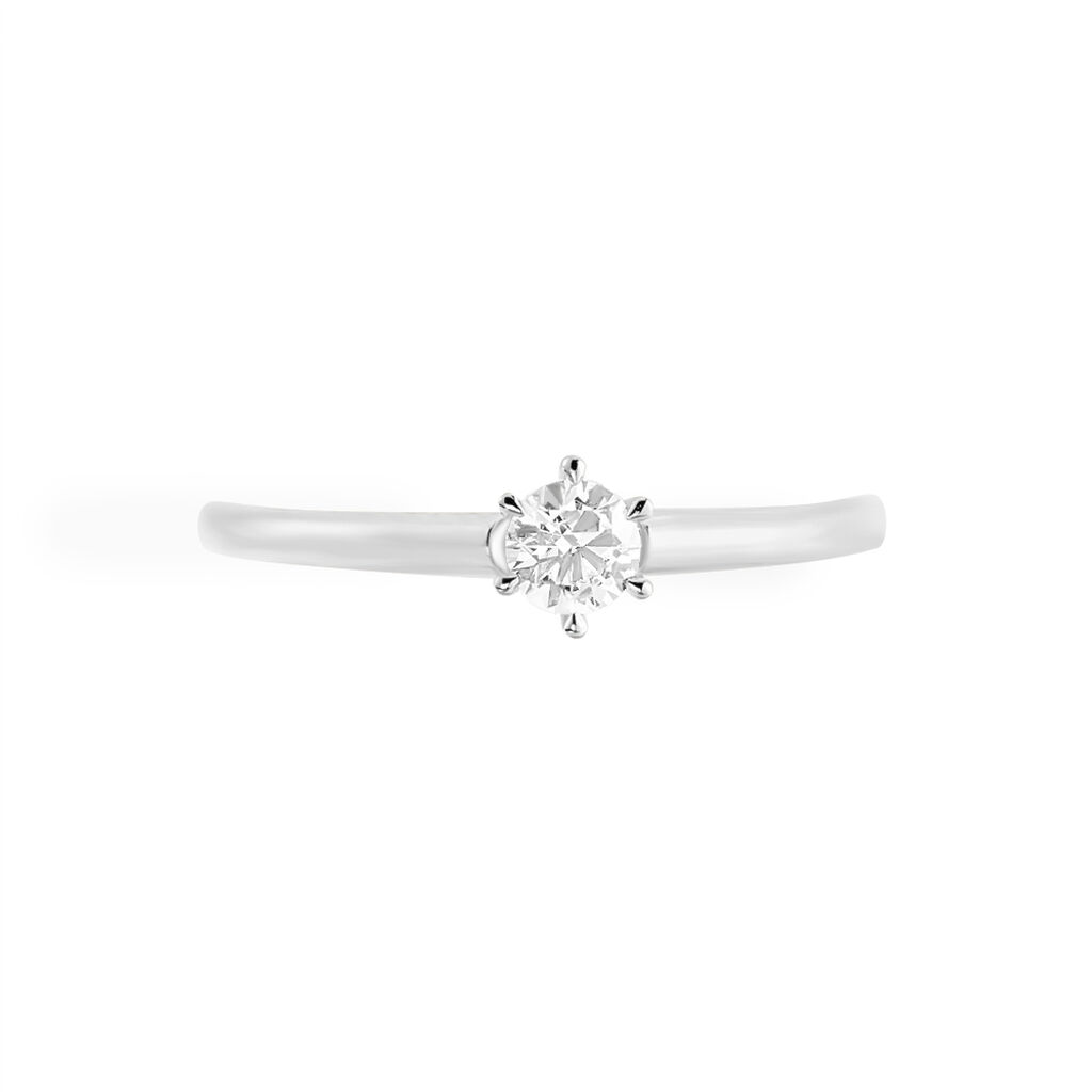 Bague Solitaire Samantha Or Blanc Diamant - Bagues solitaires Femme | Histoire d’Or