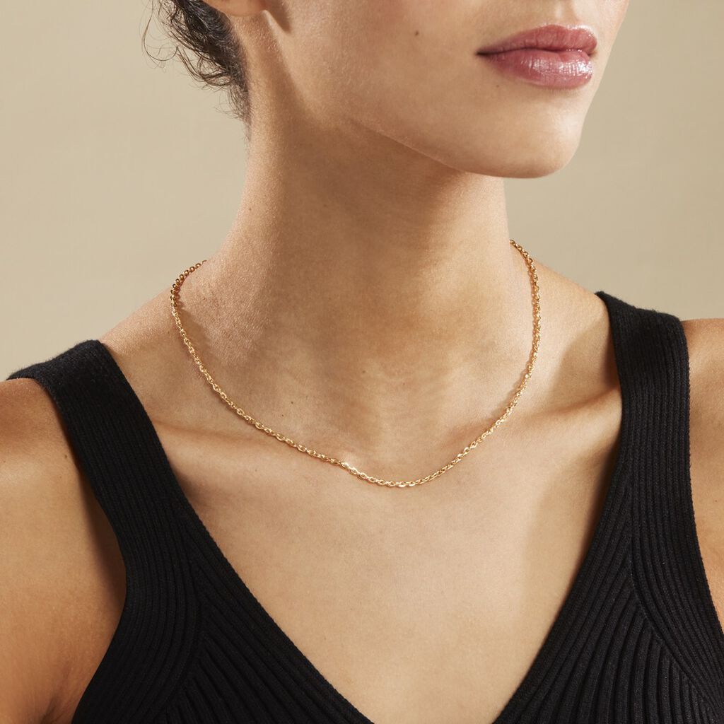 Chaîne Igoa Maille Forçat Diamantee Or Jaune - Chaines Femme | Histoire d’Or