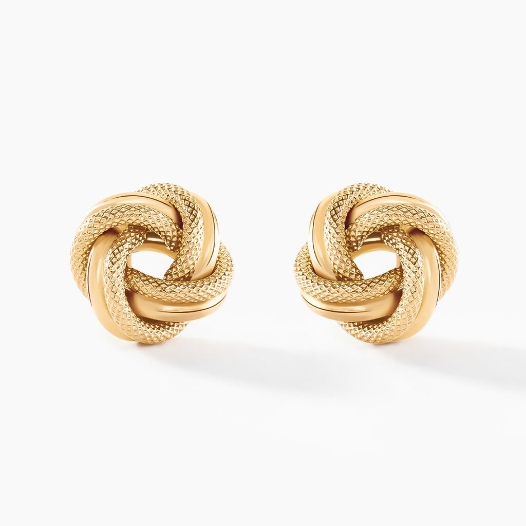 Boucles D'oreilles Puces Grover Or Jaune - Clous d'oreilles Femme | Histoire d’Or
