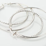 Cr&eacute;oles Argent Blanc Marjorie - Boucles d'oreilles cr&eacute;oles Femme | Histoire d&rsquo;Or