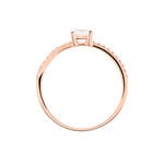 Bague Solitaire Dayna Or Rose Oxyde De Zirconium - Bagues solitaires Femme | Histoire d&rsquo;Or