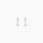 Boucles D'oreilles Pendantes Jordaine Or Blanc Oxydes - Boucles d'oreilles pendantes Femme | Histoire d&rsquo;Or