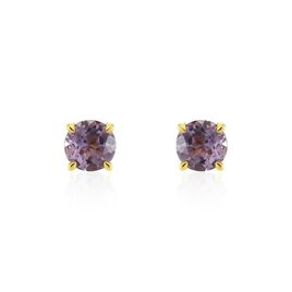 Boucles D'oreilles Puces Elea Or Jaune Amethyste Violet - Clous d'oreilles Femme | Histoire d’Or
