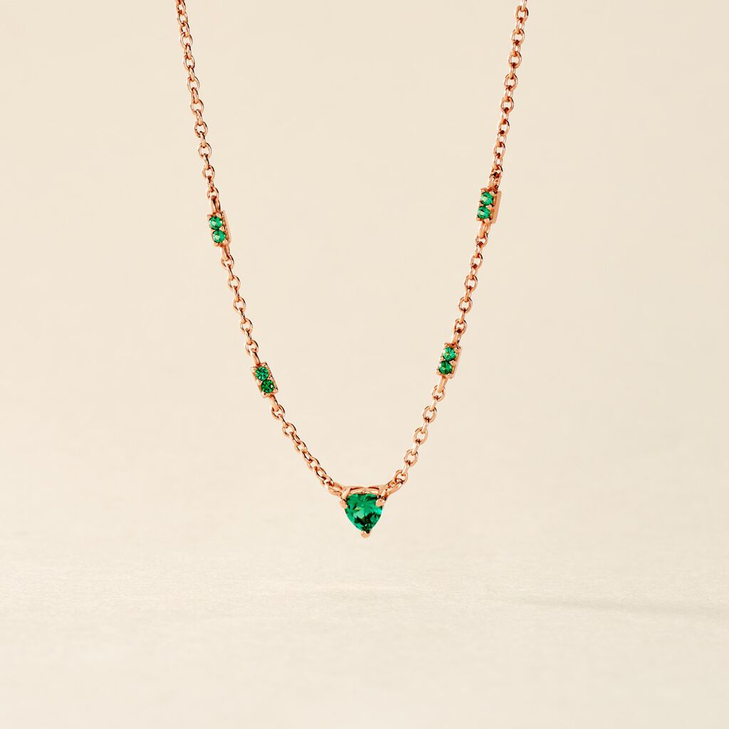 Collier Déclaration Argent Rose Oxyde De Zirconium - Colliers fantaisie Femme | Histoire d’Or
