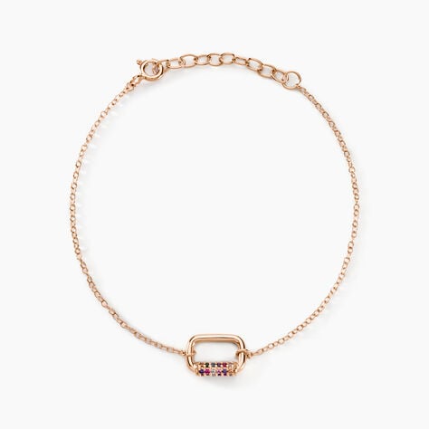 Bracelet Urban Call Argent Rose Pierre De Synthese Oxyde De Zirconium - Bracelets Femme | Histoire d&rsquo;Or