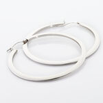 Cr&eacute;oles Argent Blanc Hally - Boucles d'oreilles cr&eacute;oles Femme | Histoire d&rsquo;Or