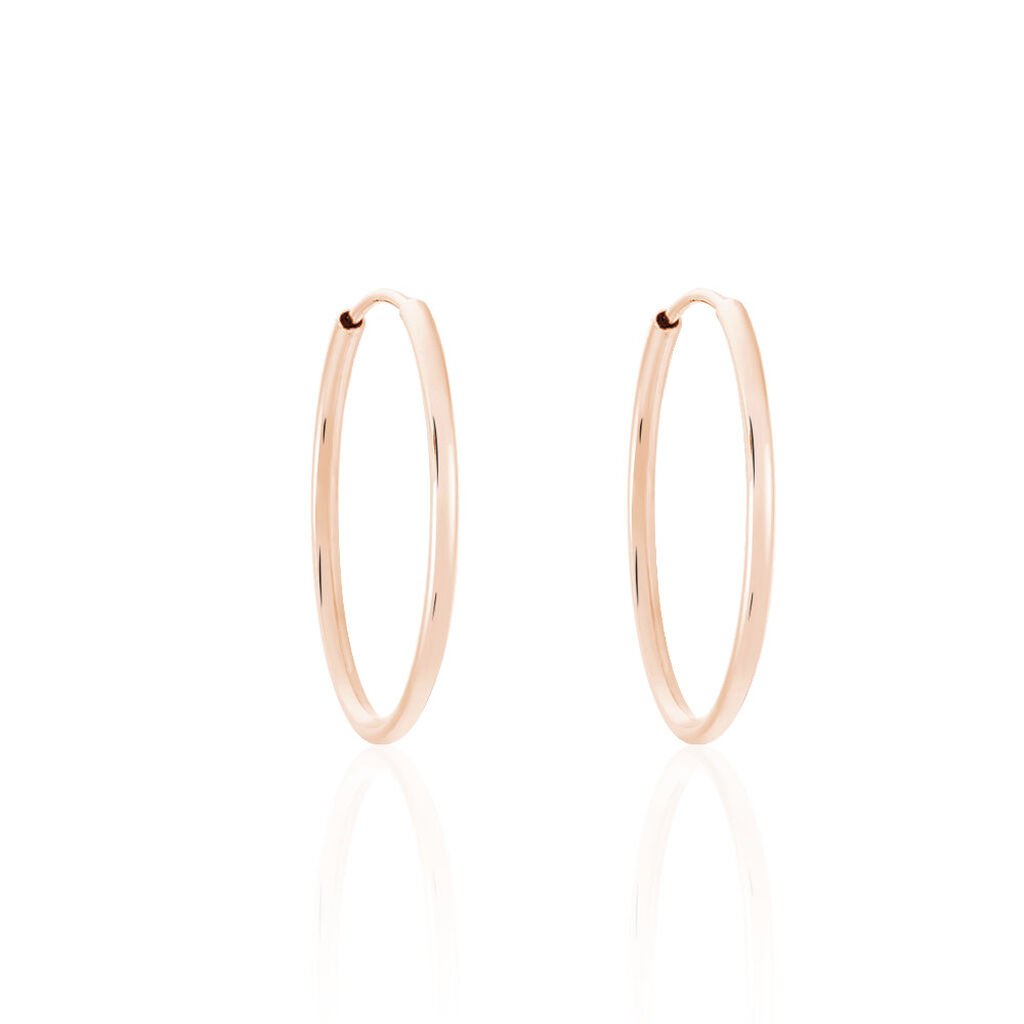 Créoles Dominae Or Rose - Boucles d'oreilles créoles Femme | Histoire d’Or