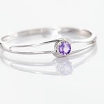 Bague Veroucha Or Blanc Amethyste - Bagues solitaires Femme | Histoire d&rsquo;Or