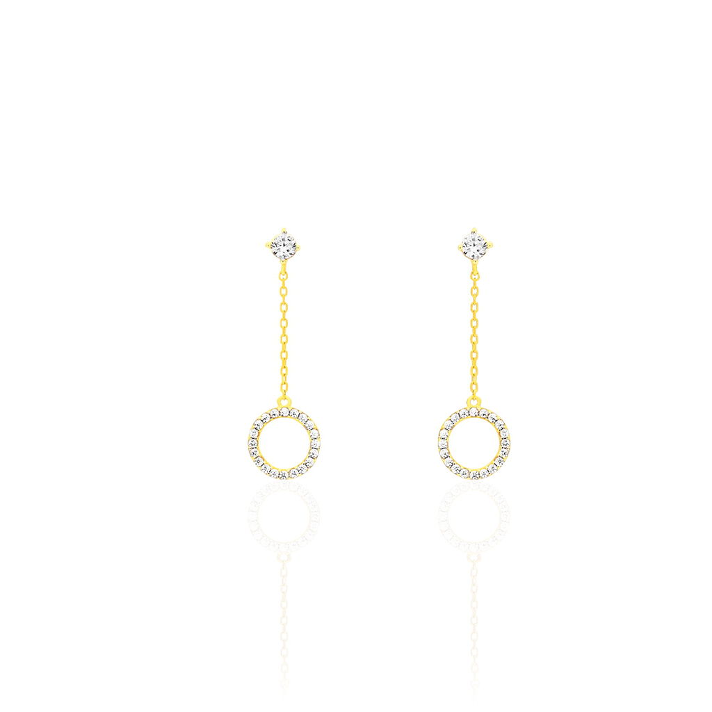 Boucles D'oreilles Puces Lim Or Jaune  - Clous d'oreilles Femme | Histoire d’Or