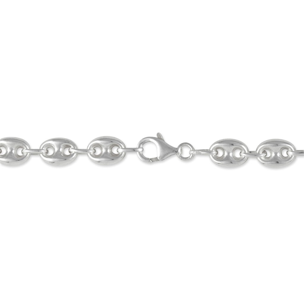 Collier Carrus Maille Grain De Cafe Argent Blanc - Chaines Homme | Histoire d&rsquo;Or