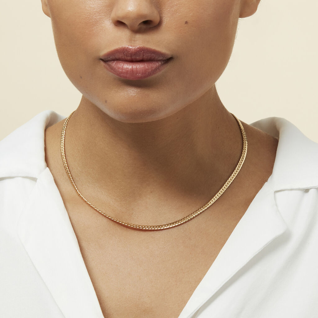 Collier Synda Maille Anglaise Or Jaune - Chaines Femme | Histoire d’Or