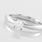 Bague Solitaire Iris Or Blanc Diamant - Bagues solitaires Femme | Histoire d&rsquo;Or