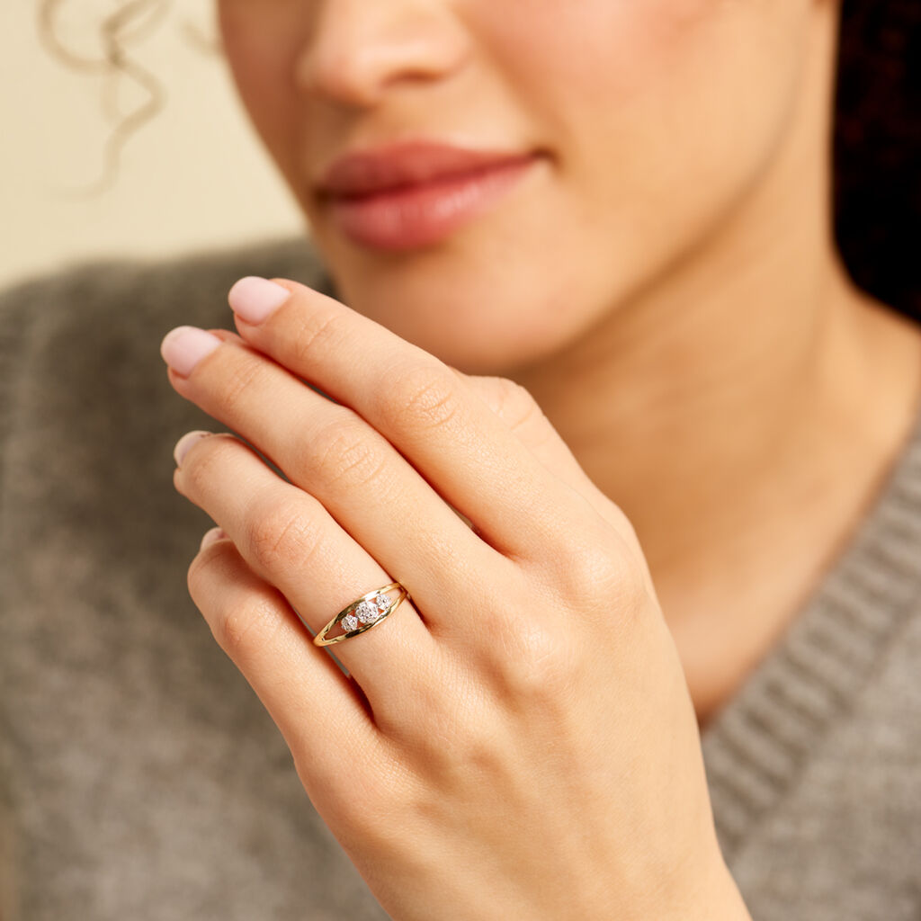 Bague Adamina Or Jaune Diamant - Bagues avec pierre Femme | Histoire d’Or