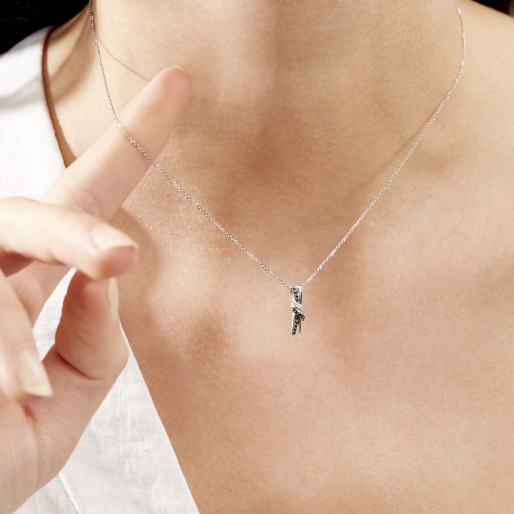 Collier Marina Or Blanc Diamant - Colliers Femme | Histoire d’Or