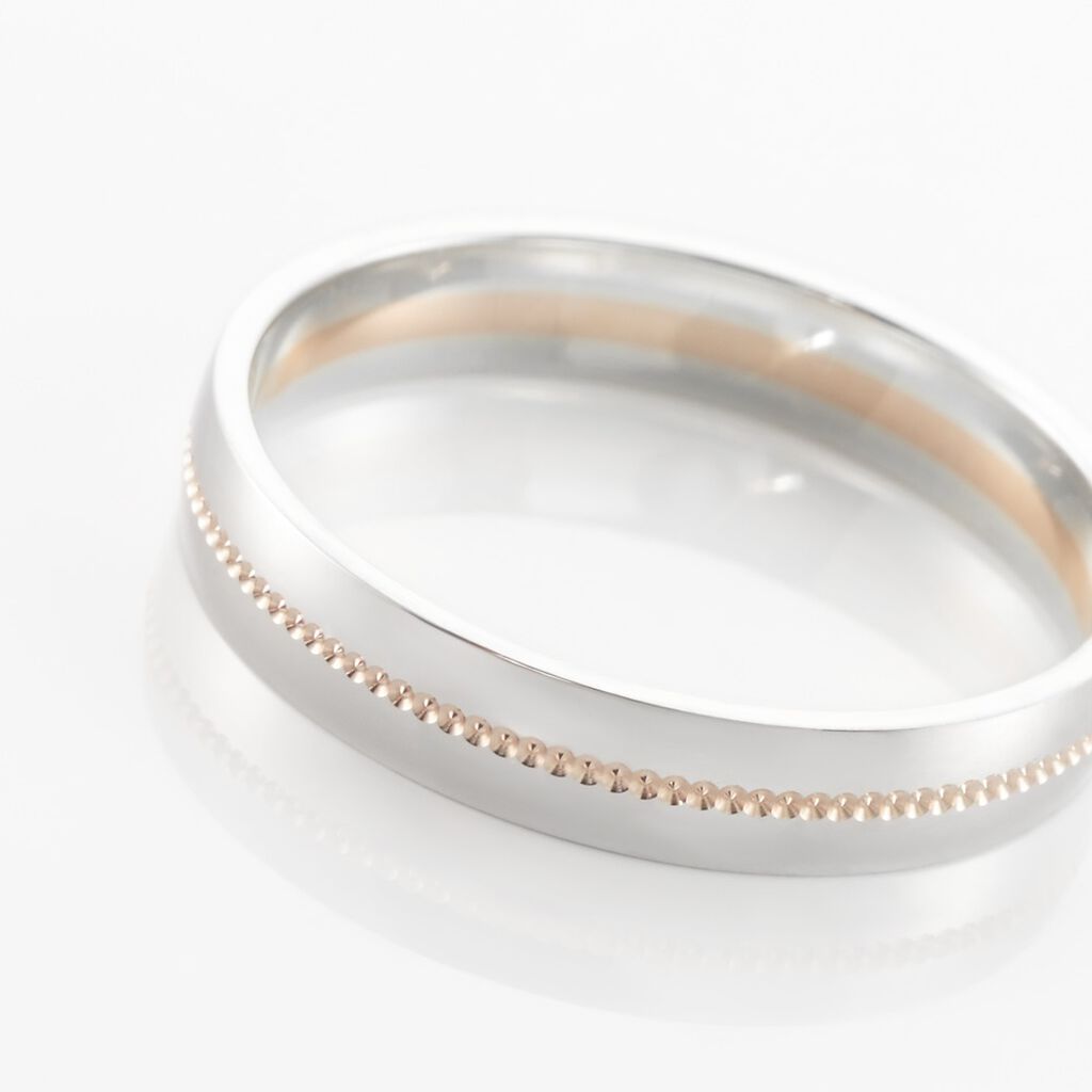 Alliance Or Bicolore Perle - Alliances Unisex | Histoire d&rsquo;Or