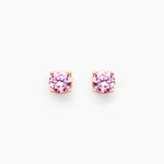 Boucles D'oreilles Puces Rio Argent Rose Oxyde - Boucles d'oreilles fantaisie Femme | Histoire d&rsquo;Or