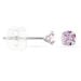 Boucles D'oreilles Puces Daria Or Blanc Oxyde De Zirconium - Clous d'oreilles Femme | Histoire d’Or