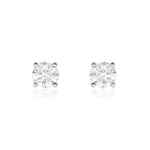 Boucles D'oreilles Puces Or Blanc Victoria Diamants - Clous d'oreilles Femme | Histoire d&rsquo;Or