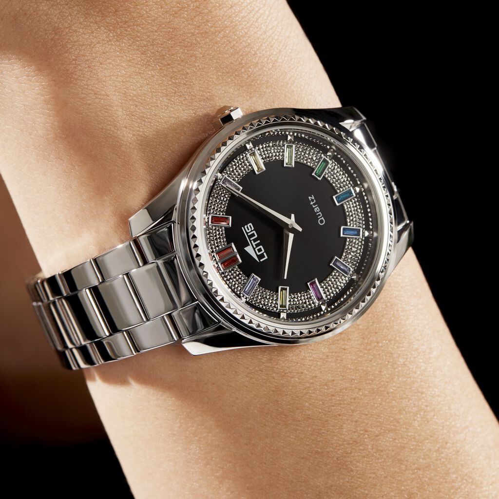 Montre Lotus Bliss Noir - Montres Femme | Histoire d’Or