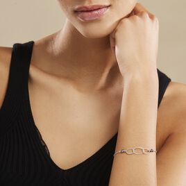 Bracelet Oswald Argent Blanc Pierre De Synthese - Bracelets fantaisie Femme | Histoire d’Or