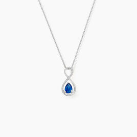 Collier Odessa Or Blanc Saphir Diamant - Colliers Femme | Histoire d’Or