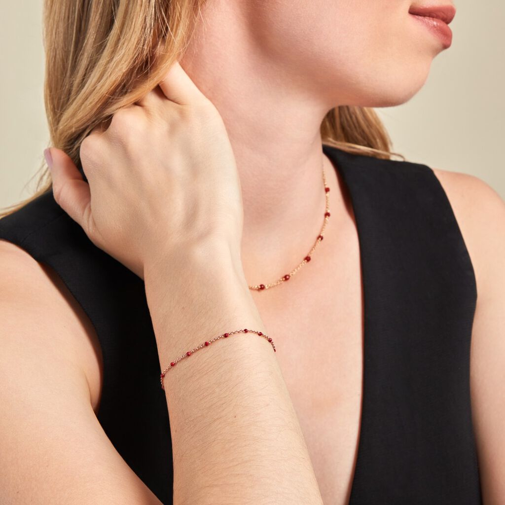 Bracelet Argent Rose Polka - Bracelets Femme | Histoire d’Or