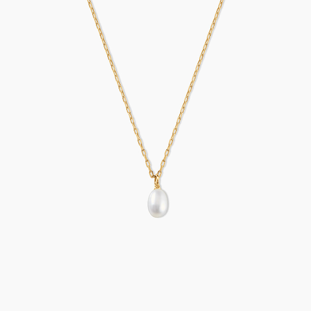 Collier Nahemia Argent Dor&eacute; Perle De Culture - Colliers Femme | Histoire d&rsquo;Or