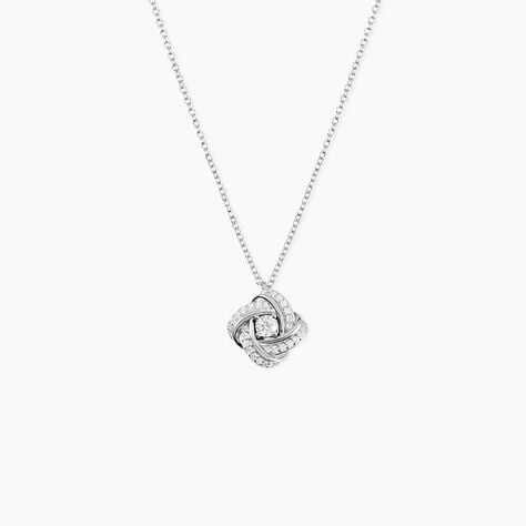 Collier Anasthase Argent Blanc Oxyde De Zirconium - Colliers fantaisie Femme | Histoire d&rsquo;Or