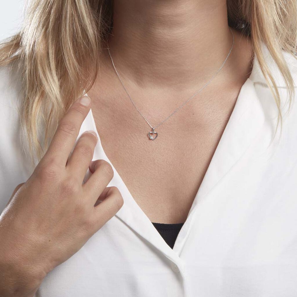 Collier Or Blanc Siloine Diamants - Colliers Femme | Histoire d’Or