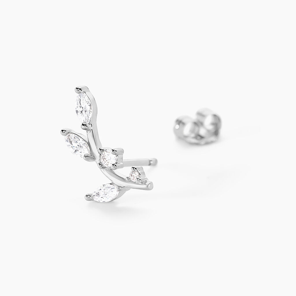 Boucles D'oreilles Puces Milda Argent Blanc Oxyde De Zirconium - Nouveautés Femme | Histoire d’Or