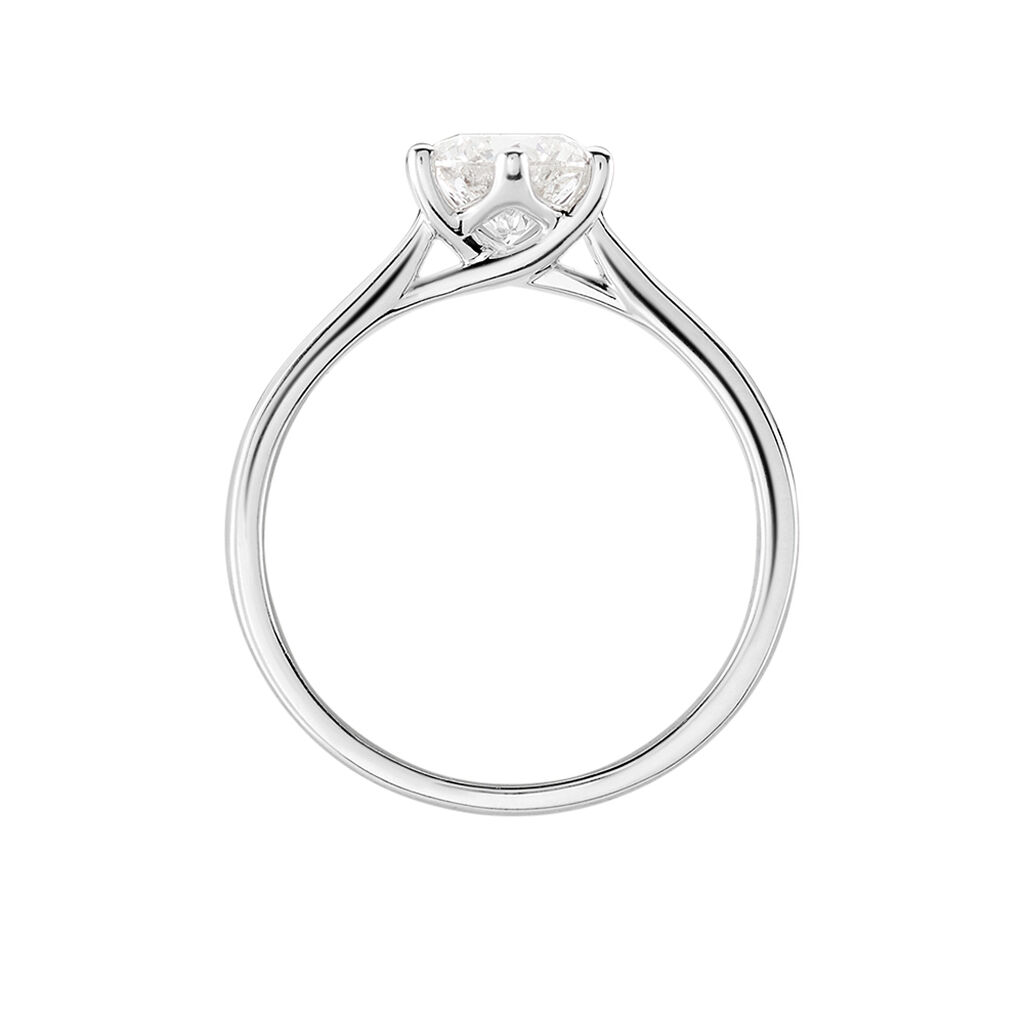Bague Solitaire Athena Or Blanc Diamant - Bagues solitaires Femme | Histoire d’Or