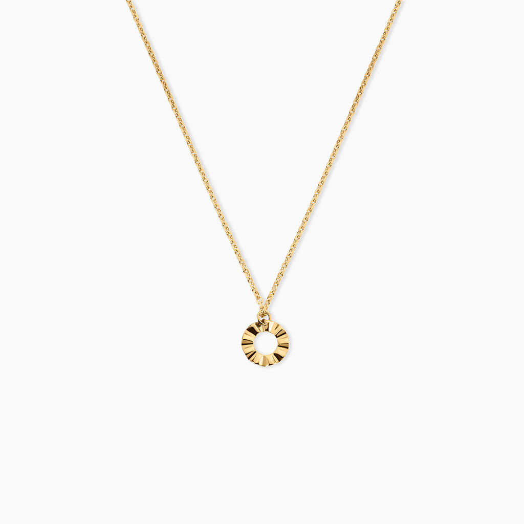 Collier Eclats Solaires Argent Dor&eacute; A L'Or 750/1000 - Bijoux sans pierre Femme | Histoire d&rsquo;Or