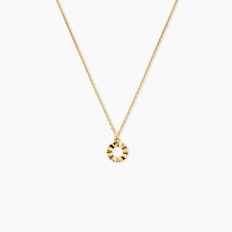 Collier Eclats Solaires Argent Dor&eacute; A L'Or 750/1000 - Bijoux sans pierre Femme | Histoire d&rsquo;Or