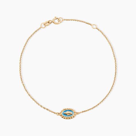 Bracelet Lueur Coloree Or Jaune - Pendentifs Baptême Famille | Histoire d’Or