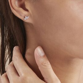 Piercing D'oreilles Argent Père Oxydes De Zirconium - Boucles d'oreilles fantaisie Femme | Histoire d’Or