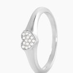 Chevali&egrave;re Argent Deep In Love Oxydes De Zirconium - Bagues solitaires Femme | Histoire d&rsquo;Or