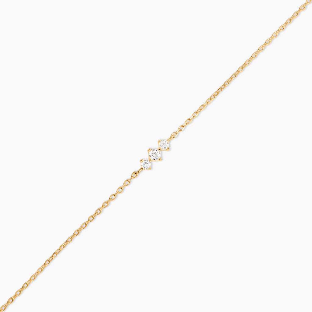 Bracelet Maelly Plaqu&eacute; Or Jaune Oxyde De Zirconium - Bracelets Pierre Femme | Histoire d&rsquo;Or